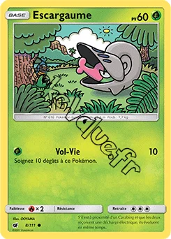 Carte Pokémon Escargaume n°8 de la série Invasion Carmin