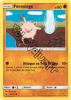 Carte Pokémon Férosinge n°50 de la série Invasion Carmin