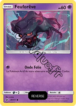 Carte Pokémon Feuforêve Reverse n°39 de la série Invasion Carmin