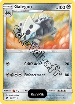 Carte Pokémon Galegon Reverse n°66 de la série Invasion Carmin