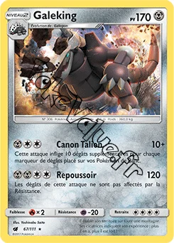 Carte Pokémon Galeking n°67 de la série Invasion Carmin