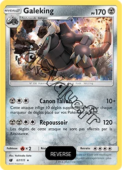 Carte Pokémon Galeking Reverse n°67 de la série Invasion Carmin