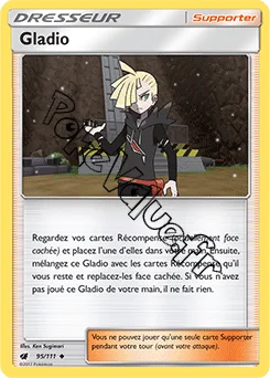 Carte Pokémon Gladio n°95 de la série Invasion Carmin