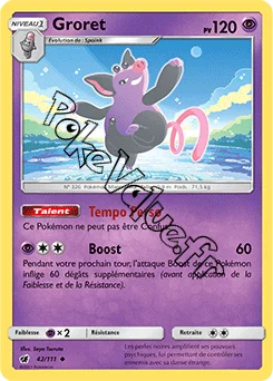 Carte Pokémon Groret n°42 de la série Invasion Carmin