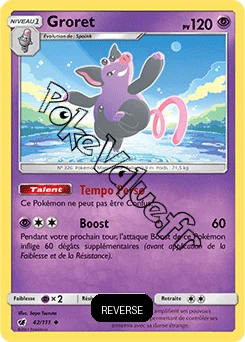 Carte Pokémon Groret Reverse n°42 de la série Invasion Carmin