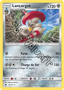 Carte Pokémon Lançargot n°69 de la série Invasion Carmin