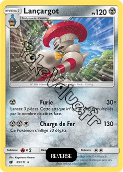 Carte Pokémon Lançargot Reverse n°69 de la série Invasion Carmin