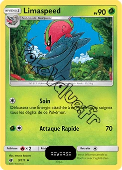 Carte Pokémon Limaspeed Reverse n°9 de la série Invasion Carmin