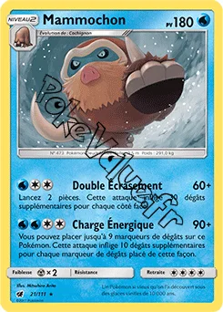 Carte Pokémon Mammochon n°21 de la série Invasion Carmin