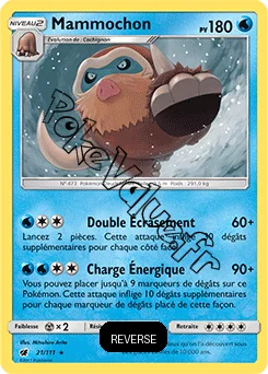 Carte Pokémon Mammochon Reverse n°21 de la série Invasion Carmin