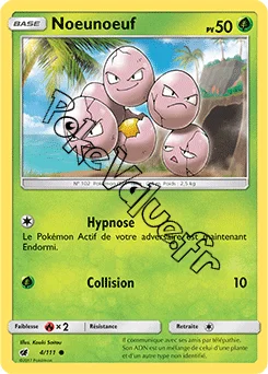 Carte Pokémon Noeunoeuf n°4 de la série Invasion Carmin