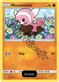 Carte Pokémon Nounourson Reverse n°55 de la série Invasion Carmin