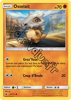 Carte Pokémon Osselait n°52 de la série Invasion Carmin