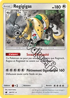 Carte Pokémon Regigigas  n°84 de la série Invasion Carmin