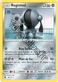 Carte Pokémon Registeel  n°68 de la série Invasion Carmin
