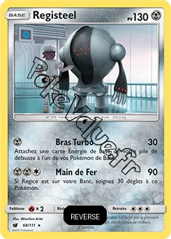 Carte Pokémon Registeel  Reverse n°68 de la série Invasion Carmin