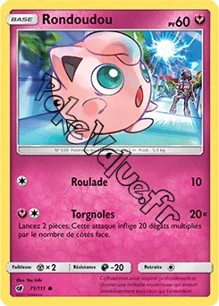 Carte Pokémon Rondoudou n°71 de la série Invasion Carmin