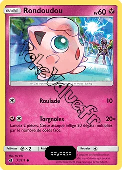 Carte Pokémon Rondoudou Reverse n°71 de la série Invasion Carmin