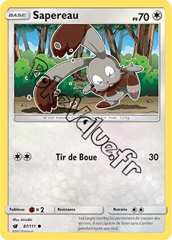 Carte Pokémon Sapereau n°87 de la série Invasion Carmin
