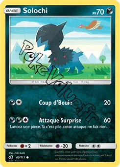 Carte Pokémon Solochi n°60 de la série Invasion Carmin