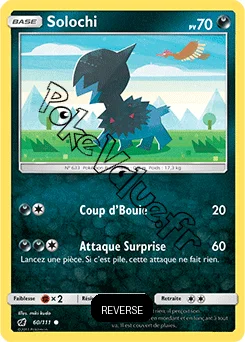 Carte Pokémon Solochi Reverse n°60 de la série Invasion Carmin