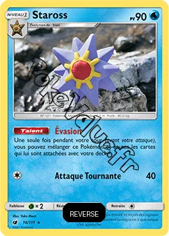 Carte Pokémon Staross Reverse n°16 de la série Invasion Carmin