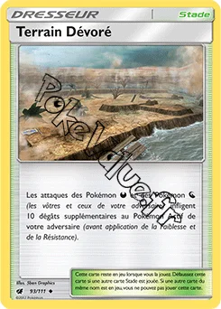 Carte Pokémon Terrain Dévoré n°93 de la série Invasion Carmin