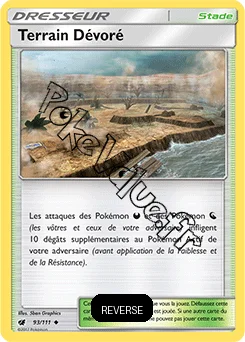 Carte Pokémon Terrain Dévoré Reverse n°93 de la série Invasion Carmin