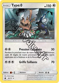 Carte Pokémon Type:0 n°89 de la série Invasion Carmin