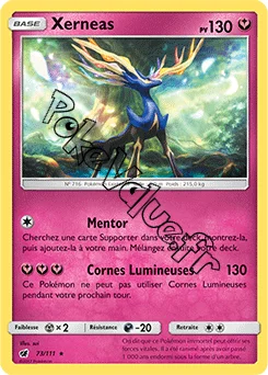 Carte Pokémon Xerneas  n°73 de la série Invasion Carmin