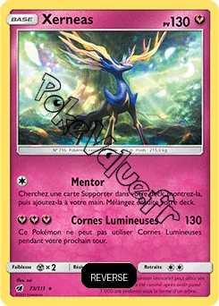Carte Pokémon Xerneas  Reverse n°73 de la série Invasion Carmin