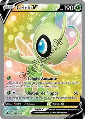 Carte Pokémon Celebi V  n°160 de la série Règne de Glace