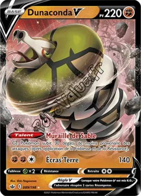 Carte Pokémon Dunaconda V  n°089 de la série Règne de Glace