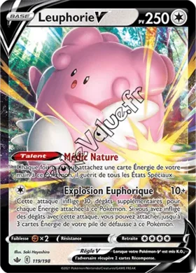 Carte Pokémon Leuphorie V  n°119 de la série Règne de Glace