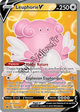 Carte Pokémon Leuphorie V  n°182 de la série Règne de Glace