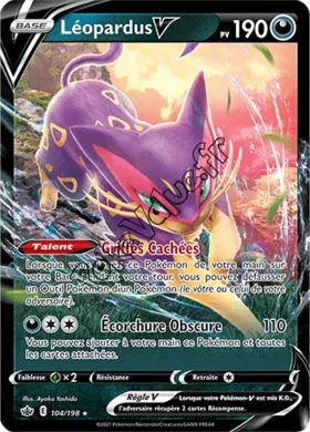 Carte Pokémon Léopardus V  n°104 de la série Règne de Glace