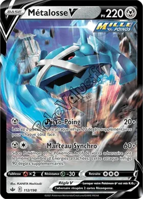 Carte Pokémon Métalosse V  n°112 de la série Règne de Glace