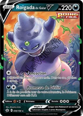 Carte Pokémon Roigada de Galar V  n°099 de la série Règne de Glace