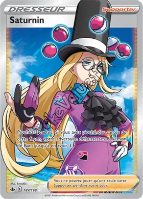 Carte Pokémon Saturnin n°187 de la série Règne de Glace