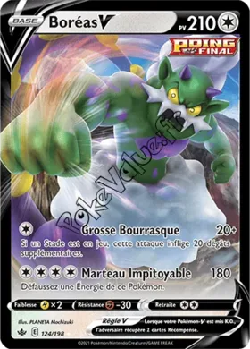 Carte Pokémon Boréas V  n°124 de la série Règne de Glace