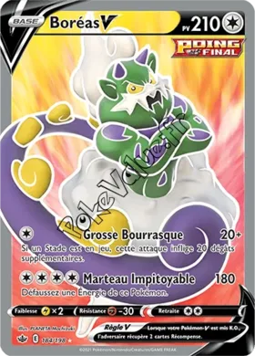 Carte Pokémon Boréas V  n°184 de la série Règne de Glace