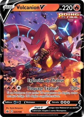 Carte Pokémon Volcanion V  n°025 de la série Règne de Glace
