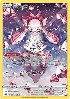 Carte Pokémon Diancie  n°GG13 de la série Zénith Suprême