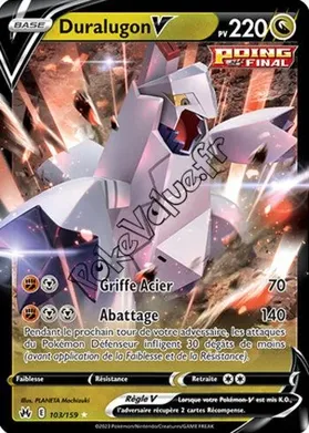 Carte Pokémon Duralugon V  n°103 de la série Zénith Suprême
