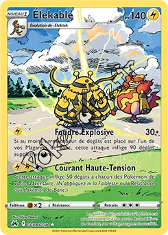 Carte Pokémon Élekable  n°GG08 de la série Zénith Suprême