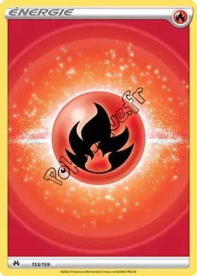 Carte Pokémon Énergie Feu n°153 de la série Zénith Suprême