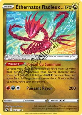 Carte Pokémon Éthernatos Radieux  n°105 de la série Zénith Suprême