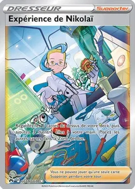 Carte Pokémon Expérience de Nikolaï n°GG59 de la série Zénith Suprême