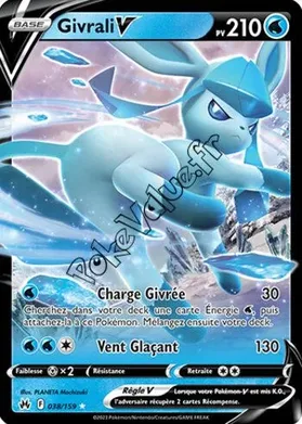 Carte Pokémon Givrali V  n°038 de la série Zénith Suprême