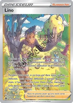 Carte Pokémon Lino n°GG62 de la série Zénith Suprême